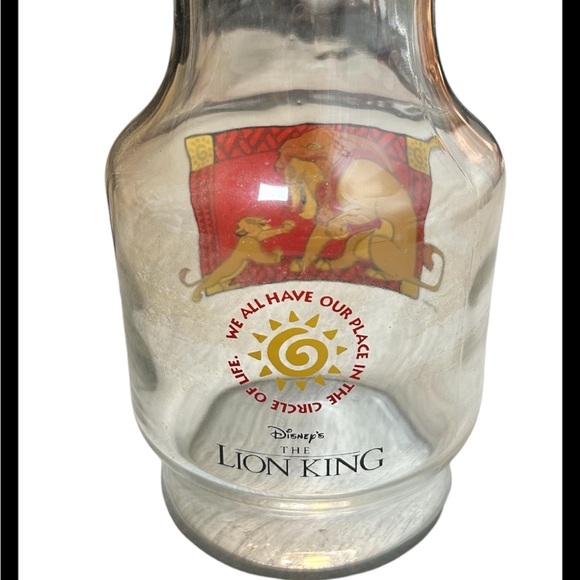 Vintage Disney Anchor Hocking The Lion King Glass Made In USA Pitcher - Picture 2 of 4